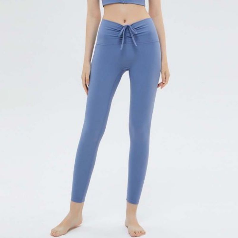 Leggings sin costuras para gimnasio, cómodos y transpirables, con cordones, venta al por mayor-C1008