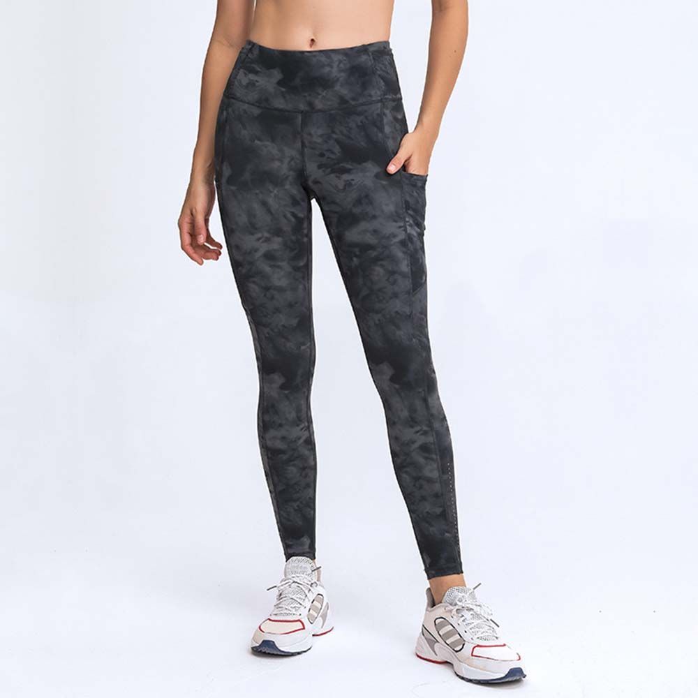 Leggings de gimnasio para mujer Camo ecológicos altamente elásticos al por mayor-C1015