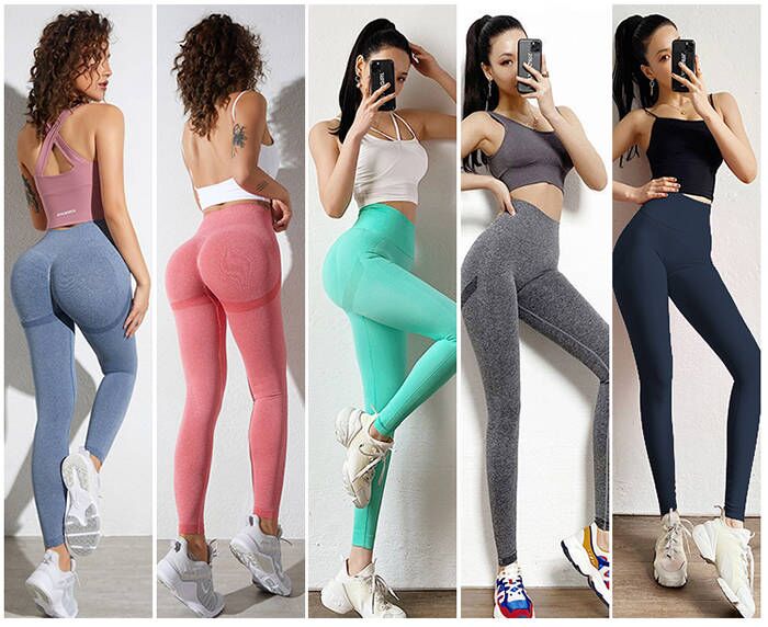 Women's Seamless Slimming Scrunch Bum Gym Leggings