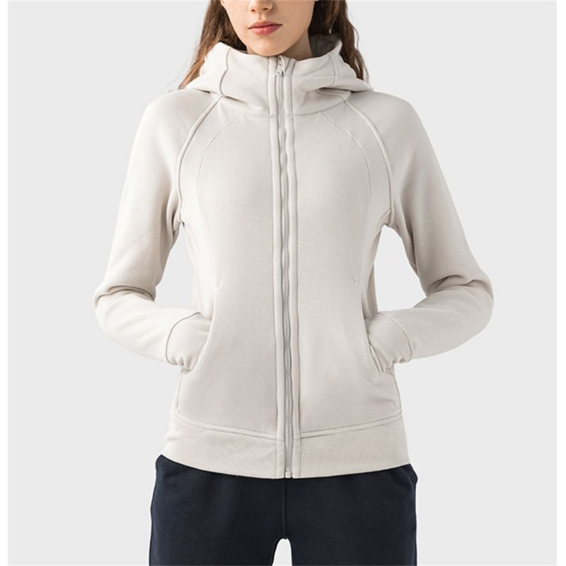 Venta al por mayor de sudaderas con capucha para mujer de deportes al aire libre de lana de invierno-D1002